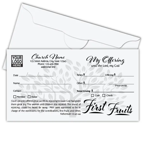 First Fruits Church Offering Envelopes