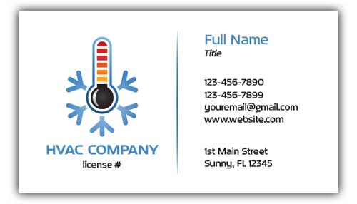 HVACR Temperature Business Cards – 8 Logo Options