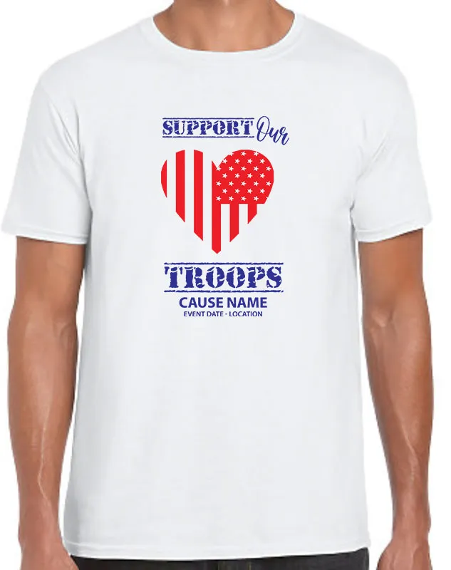 Support Our Troops Volunteer Shirts – Full Color