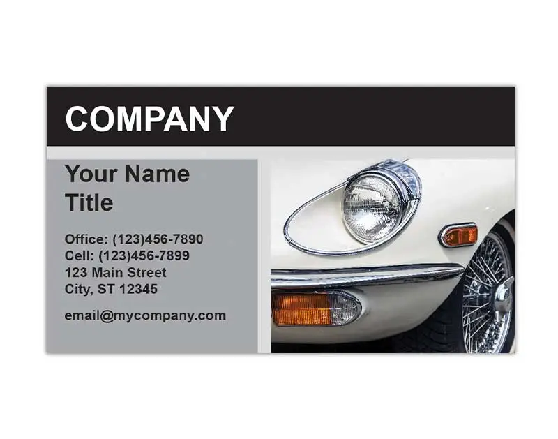 Business Card for Jaguar Dealerships