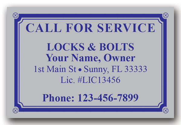 Locksmith Customized Labels