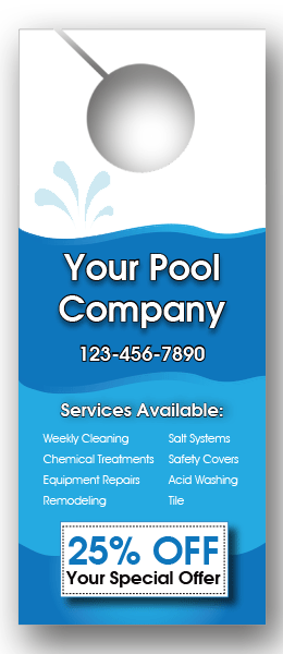 Pool Service Door Hanger