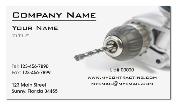 General Contractors Business Cards