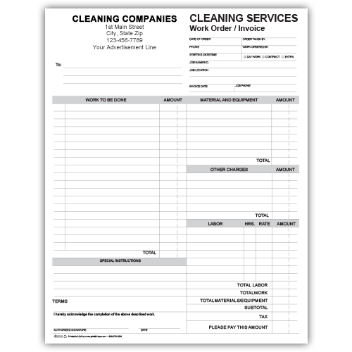 Cleaning Forms