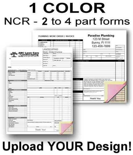 Single Color Carbonless Forms