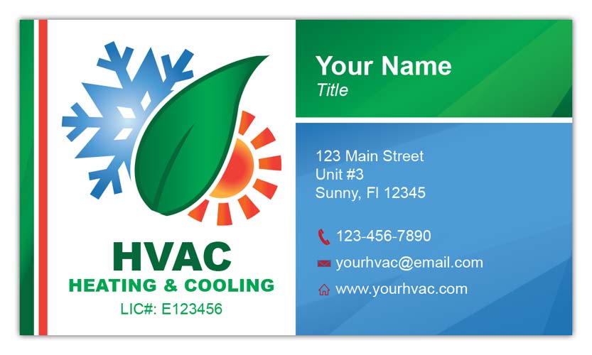 HVAC Contractor Business Cards