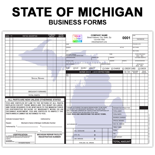 State of Michigan Business Forms