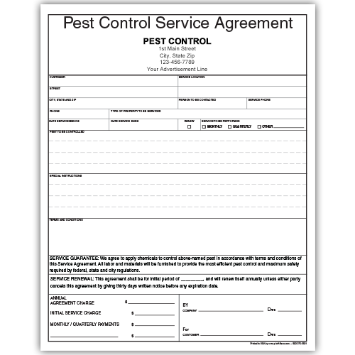 Pest Control Work Order