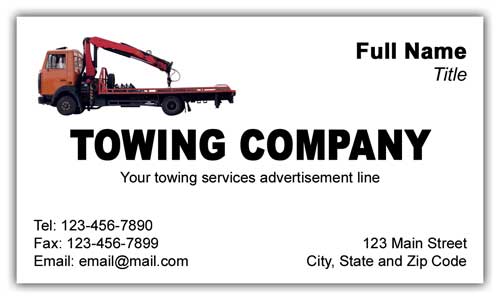Towing Business Cards