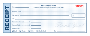How to design a custom cash receipt