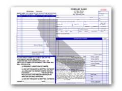 Auto Repair Form Requirements for the State of California