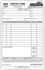 What is a Work Order Form for?