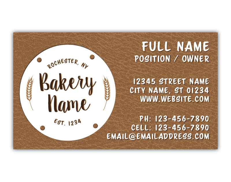 Bakery Company Business Cards