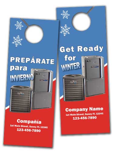 HVAC Promotional Door Hanger – English and Spanish