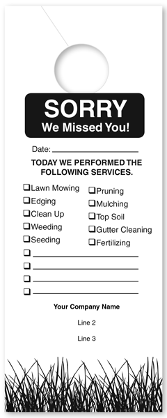 Landscaping Door Hanger Type 1
