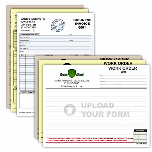 Full Color 3 part Form Letter Size – Hard Back