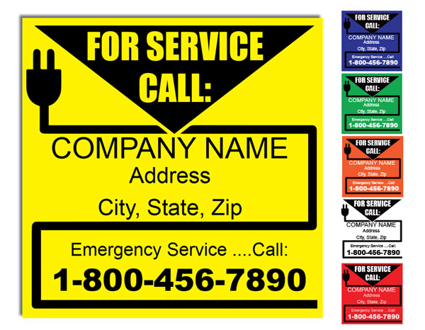 Electrical Business Label