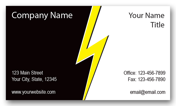 Electrical Company Lightning Business Card