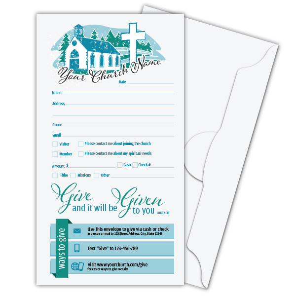 Church Offering Envelopes with Ways To Give