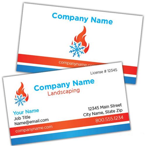 Fire and Ice HVAC Business Card