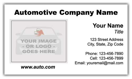 BMW Business Card – Vehicle Front View