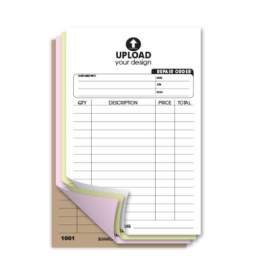 Custom Form 4 Part Small-Hard Back