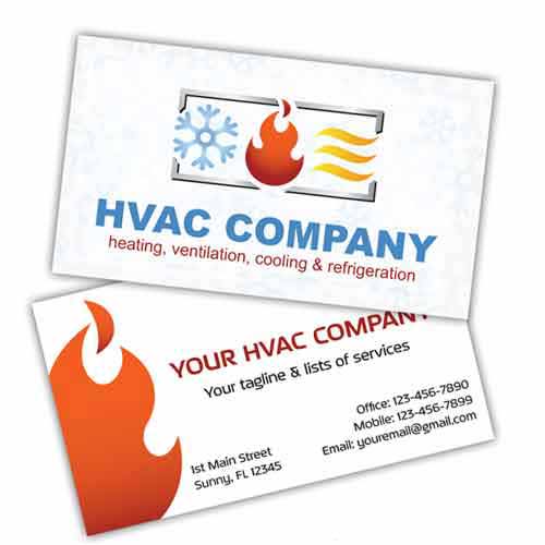 HVAC Element Logo Business Cards – 2 sided