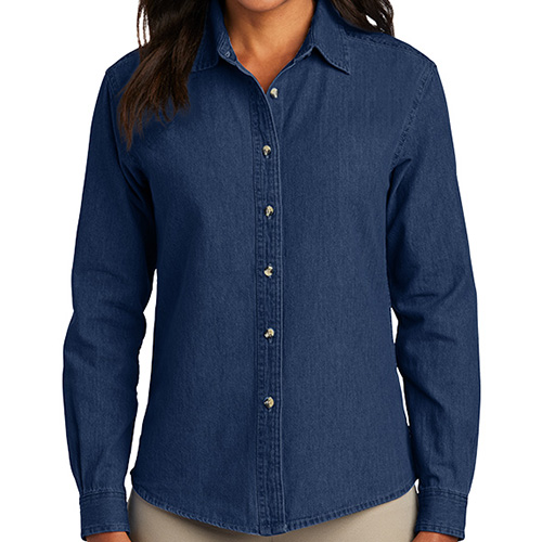 Ladies Long Sleeve Value Denim Shirt