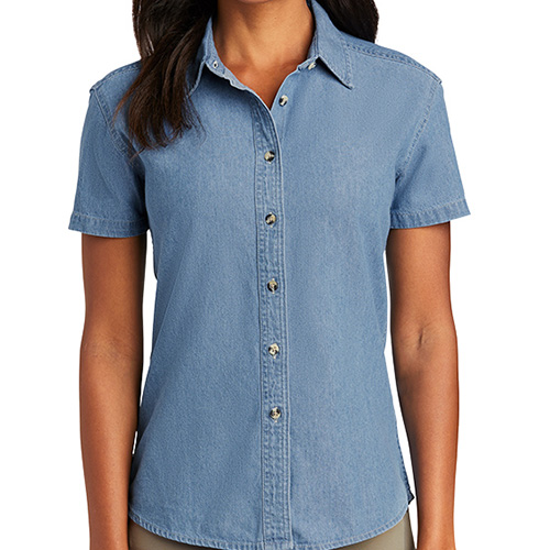 Ladies Short Sleeve Value Denim Shirt