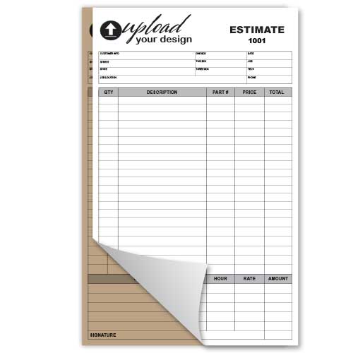 Custom Form 2 Part Legal Size-Hard Back