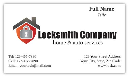 Locksmith Business Card Style 100