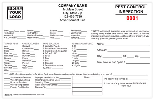 Pest Control Inspection Form