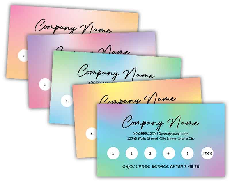 Watercolor Reward Punch Cards