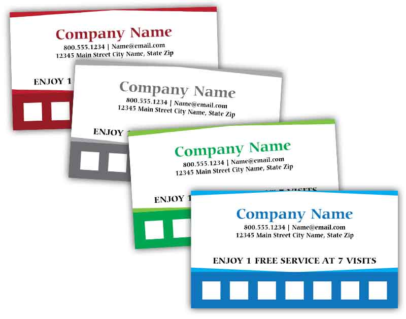 Simple Company Reward Punch Cards