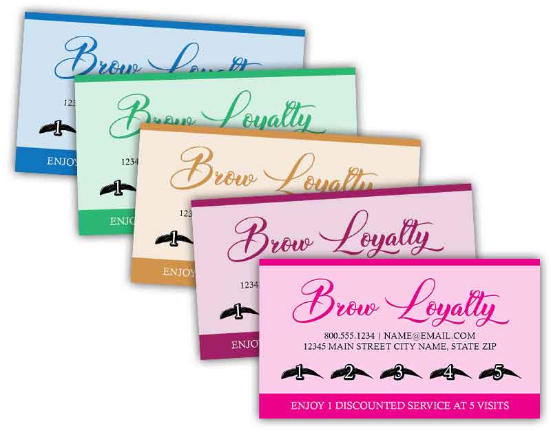 Brow Loyalty Reward Cards
