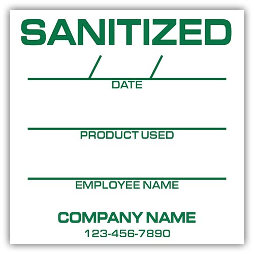 Sanitized Inspection Labels