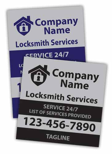 Locksmith Silver Service Labels