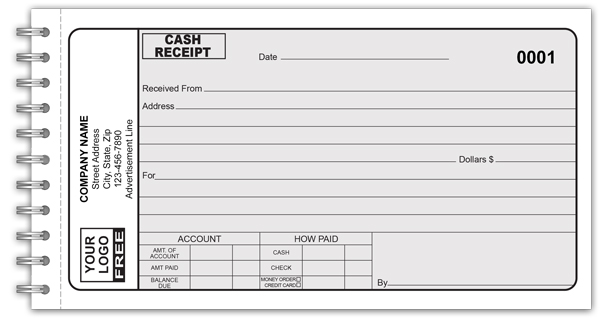 Small Receipt Book