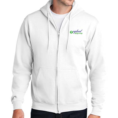 Custom Printed Zipped Hoodies with Full Color Logo