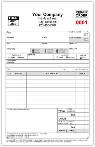 Appliance Maintenance Form