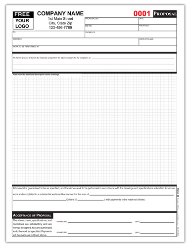 Contractor Proposal Forms