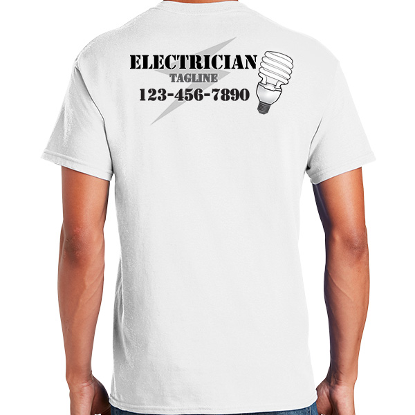 Electrician Modern Lightbulb Work Shirts