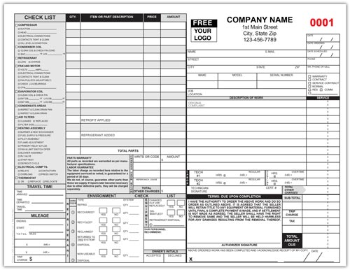 HVAC Service Order