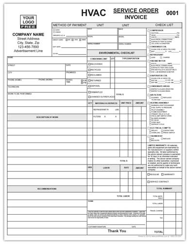 HVAC Service Ticket