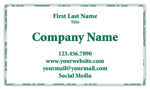 Decorative Leaf Business Card