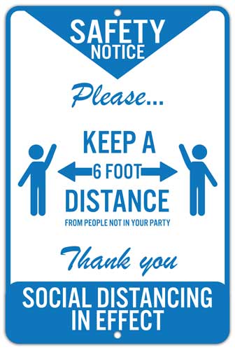 6 Feet Apart Signs